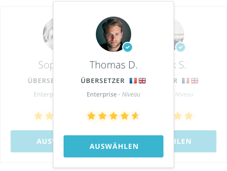 Professionelle Übersetzung dank muttersprachlichen Übersetzern